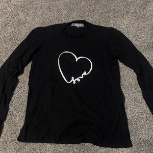Marled Love Black Knit Top